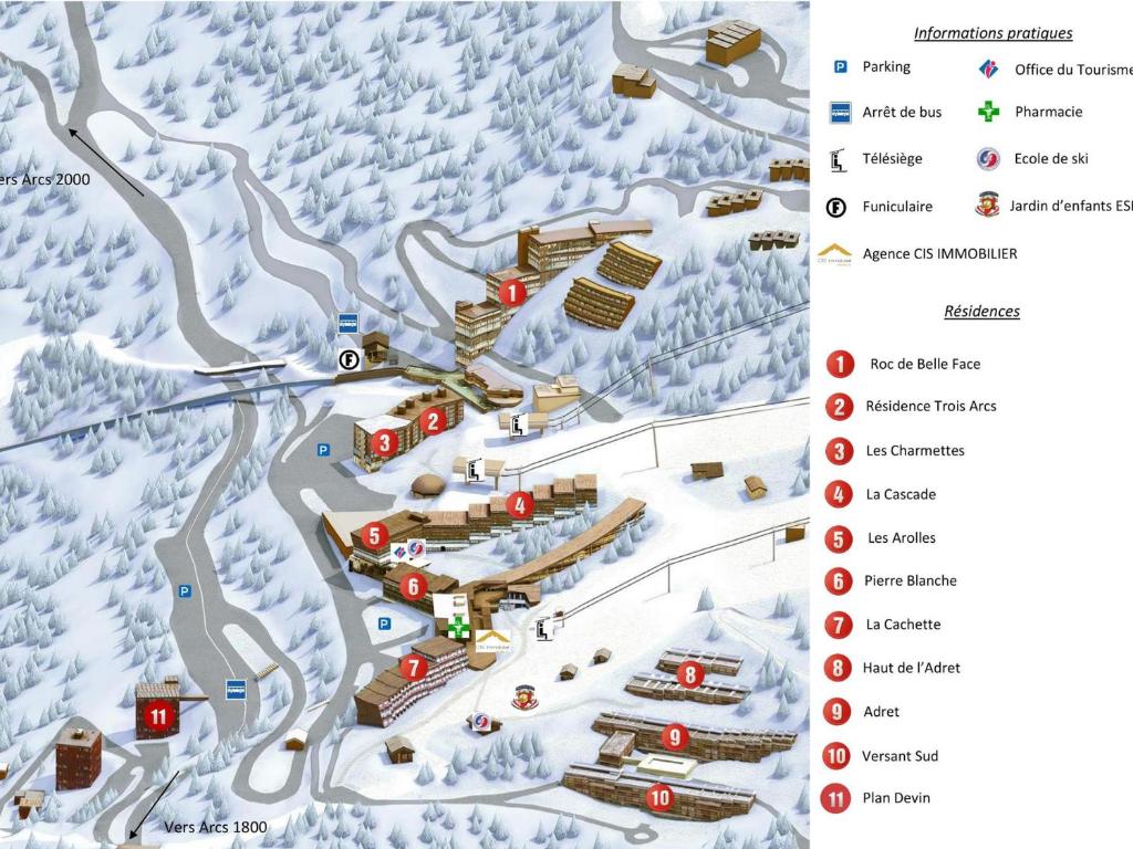 Confortable 2 pièces pour 7 au pied des remontées aux Arcs 1600 - FR-1-411-708 - 3
