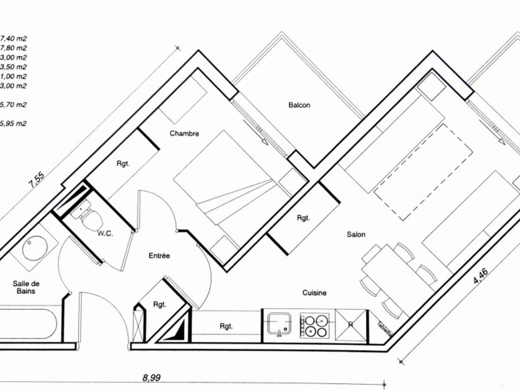 Bel appartement 2 pièces 4/5 pers, 2 balcons, proche pistes - FR-1-455-177 - 3