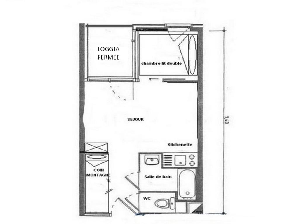 Appartement 2 pièces, départ ski aux pieds, 4 pers, Balcon sud - FR-1-344-834 - 2