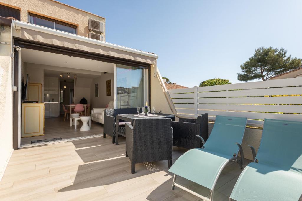 Villa Néréides Héliovillage, village naturiste, 45m2,chambre en rez de chaussée avec dressing - 1