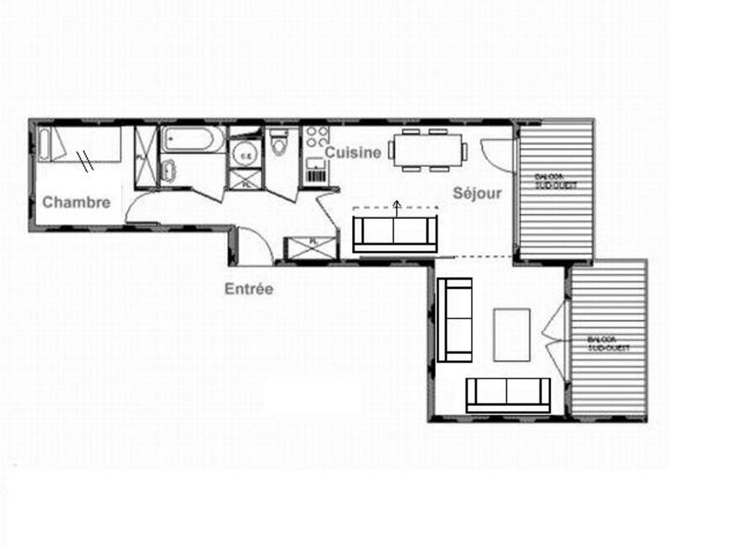 Appartement lumineux près des pistes avec balcon - FR-1-344-929 - 2