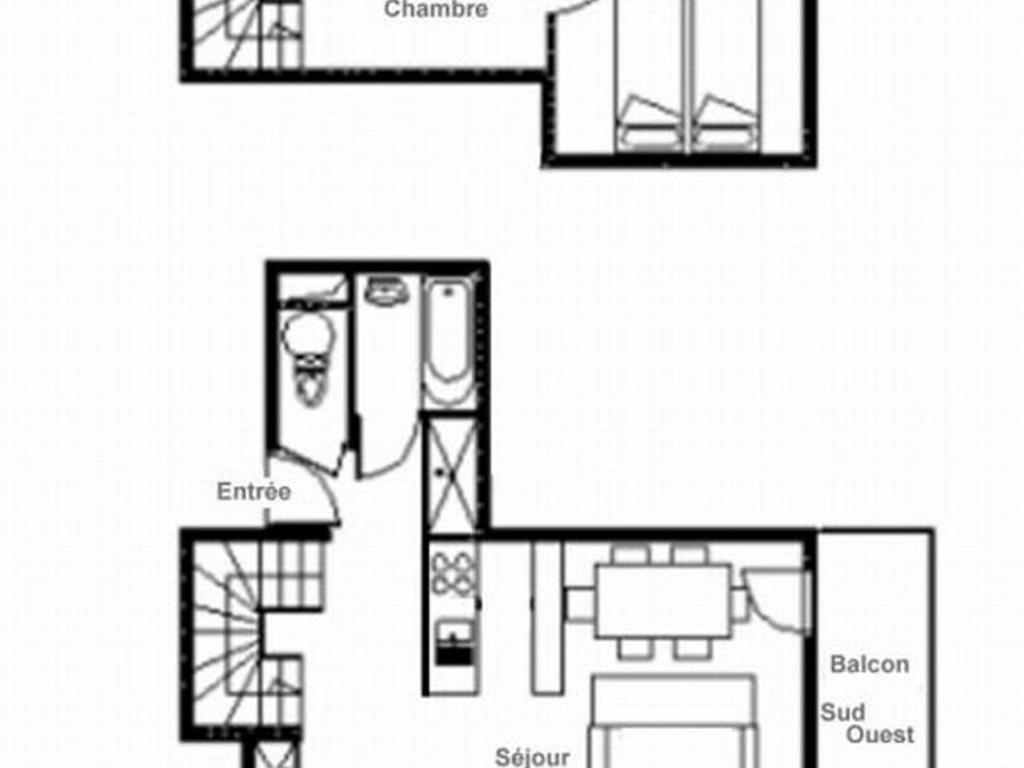 Duplex 6 pers proche des pistes avec balcon - FR-1-344-1003 - 4