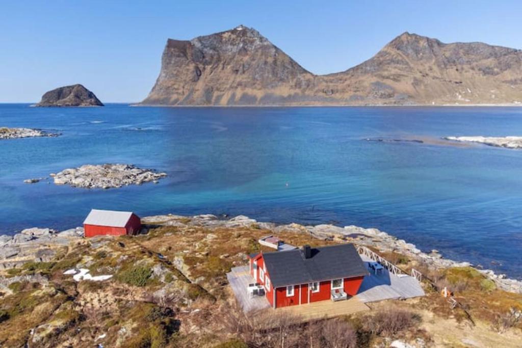 Hytte med spektakulær beliggenhet i Lofoten