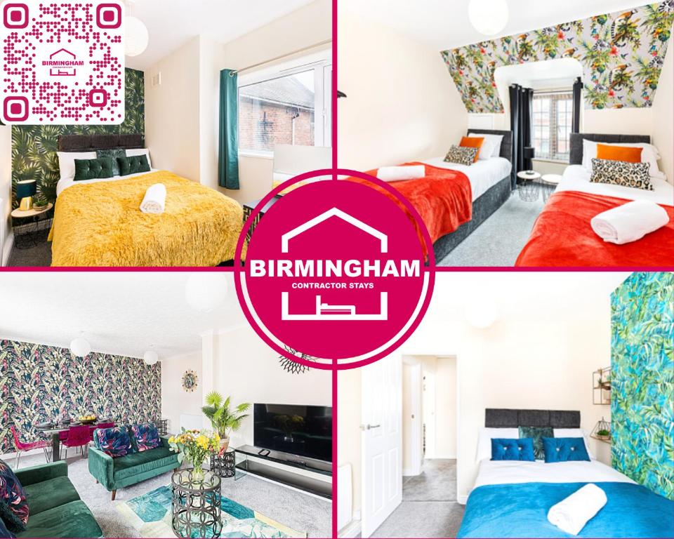 HS2 Contractors in Coleshill B46 for LONG & FLEXIBLE STAYS - 3 Bedroom Apartment with 4 Separate Beds!