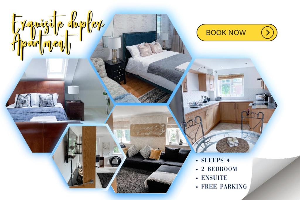 ➔ 2 Bed Duplex Exquisite Penthouse ✪ Sleeps 4 ✪ FREE Parking/WiFi, Moortown