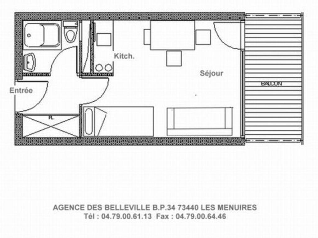 Studio lumineux avec balcon au pied des pistes - FR-1-344-175 - 2