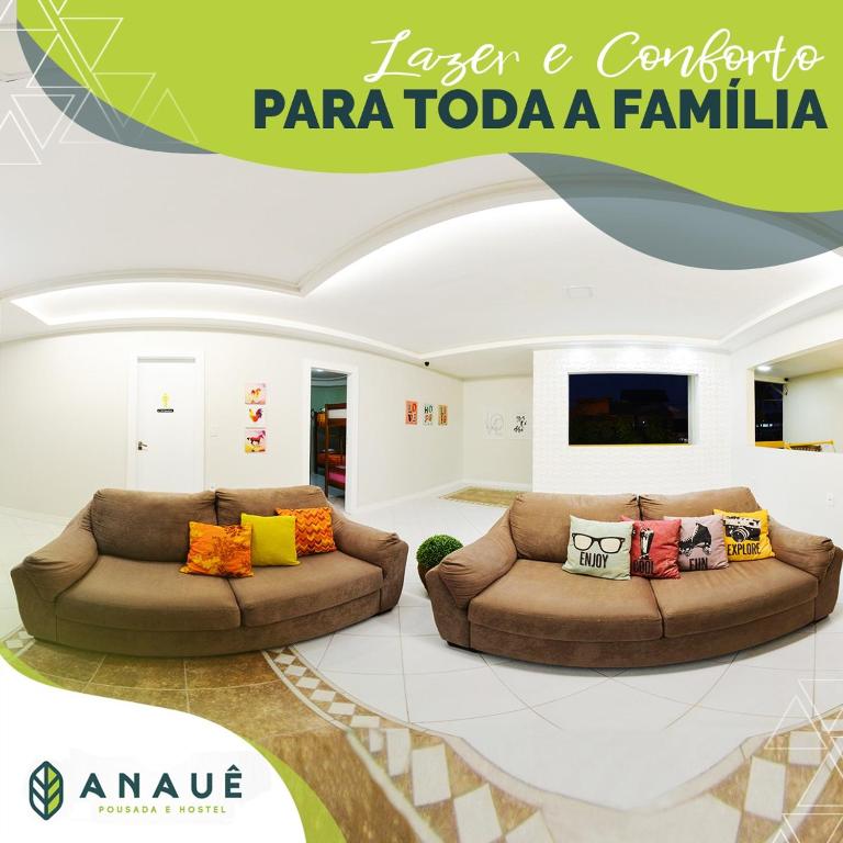 Shared lounge/TV area, Anaue Pousada e Hostel in Aracaju