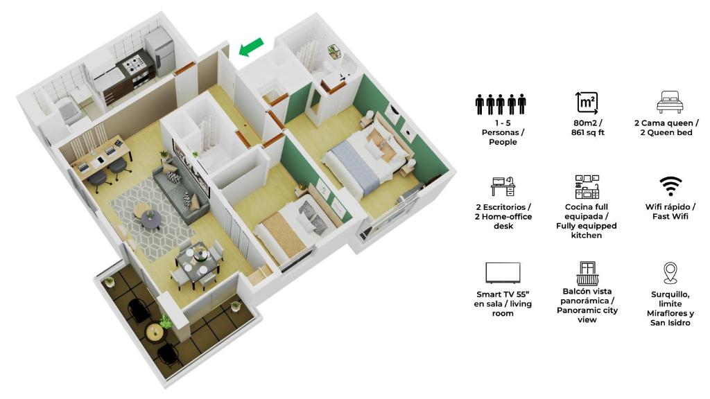 ALU Apartments - Limit with Miraflores Panoramic City View - 5