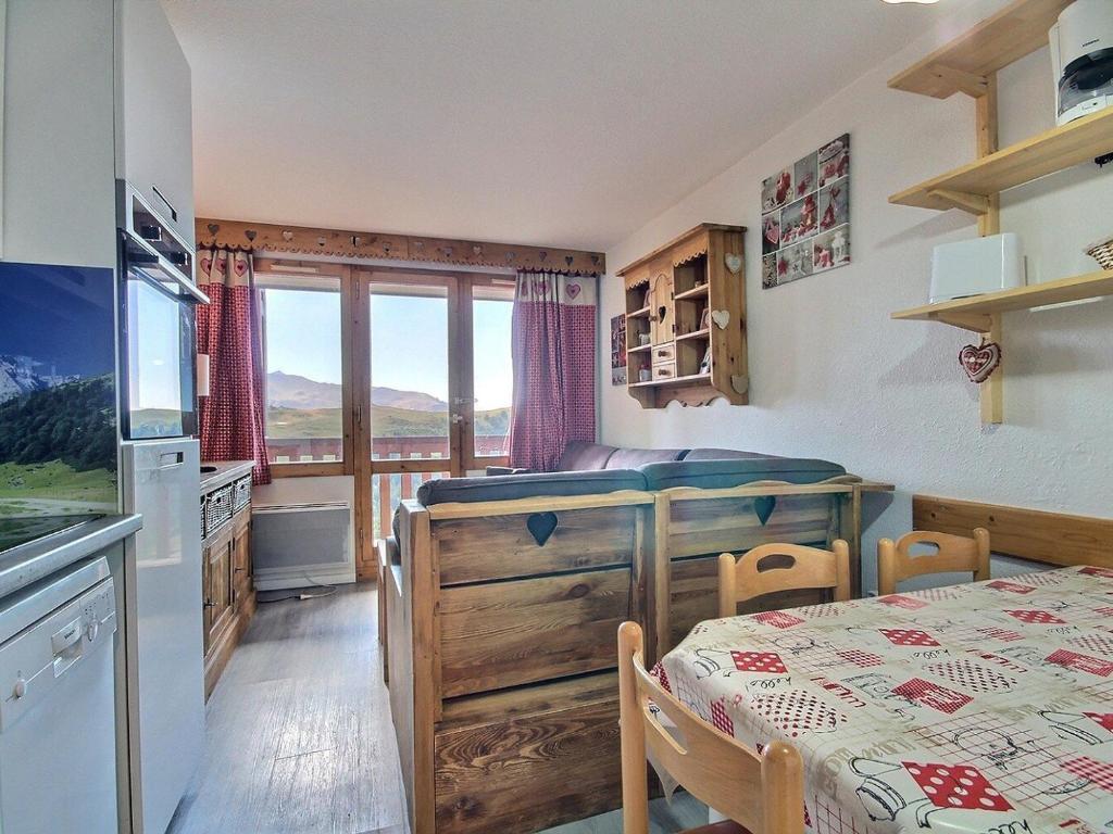 Studio cabine pour 4 au pied des pistes avec balcon - FR-1-455-216 - 3