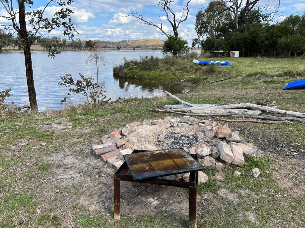 Glenlyon Dam Waters Edge - A Bus named Kermit photo