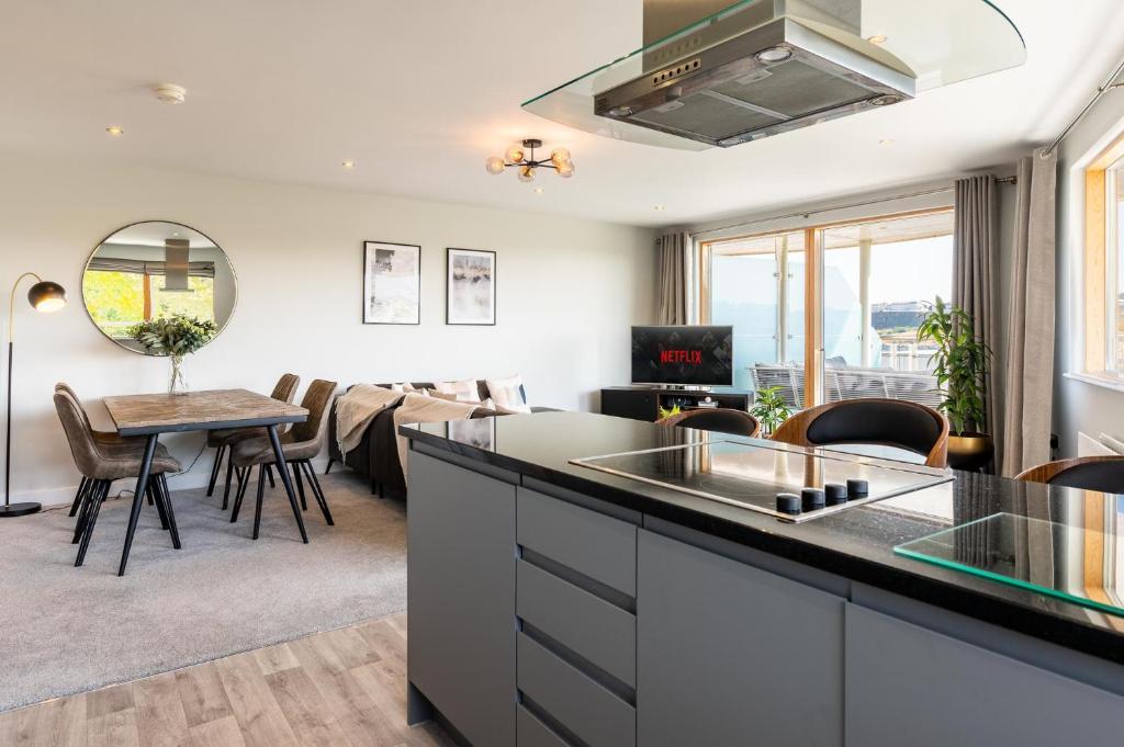 Kitchen, The Sands Sea Front Apartments in Scarborough