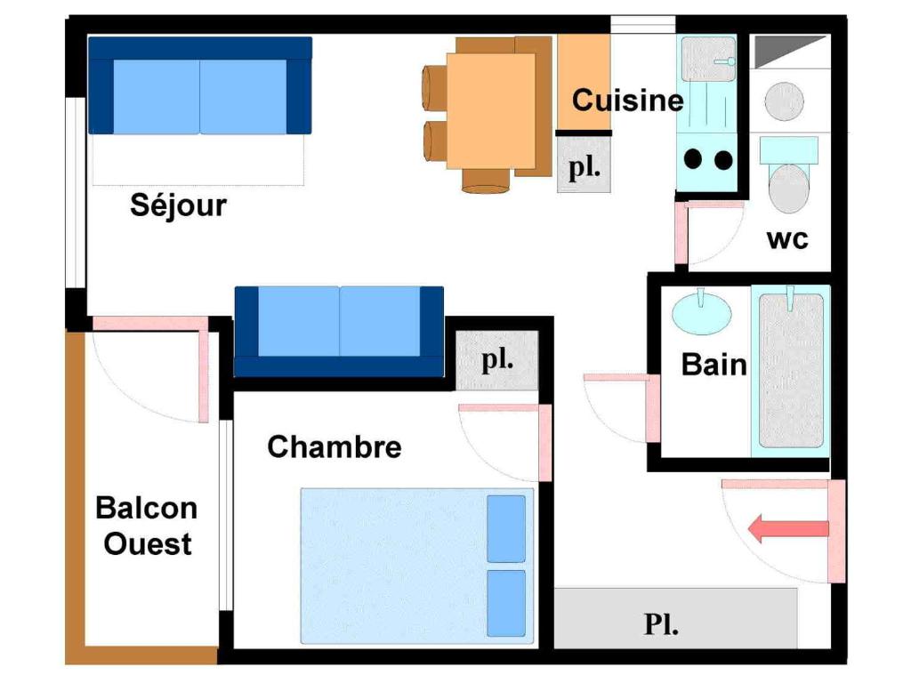Appartement chaleureux à 300m des pistes, 5 personnes, balcon, draps, parking - FR-1-508-228 - 2