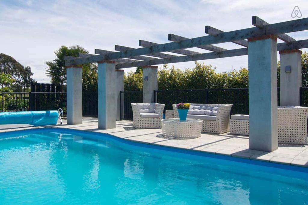 Swimming pool, Maples on Harewood Bed and Breakfast in Christchurch