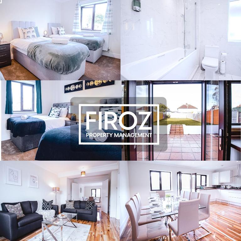 Spacious 5 Bedroom 3 Bathroom Contractor House, x2 FREE Parking For Vans, Huge Garden & Netflix in Aldershot by Firoz Property Management