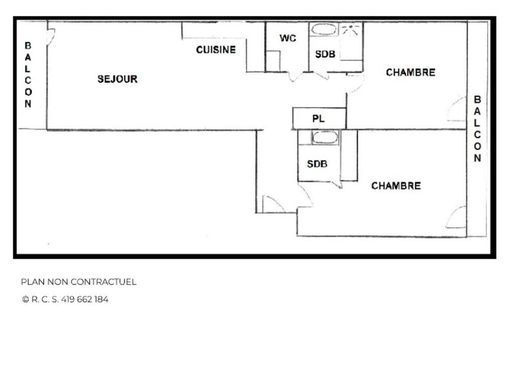 Appartement rénové 3 pièces pour 6 pers, balcon, 2 sdb, proche ascenseur, skis, qualité 4 flocons - FR-1-452-203 - 2