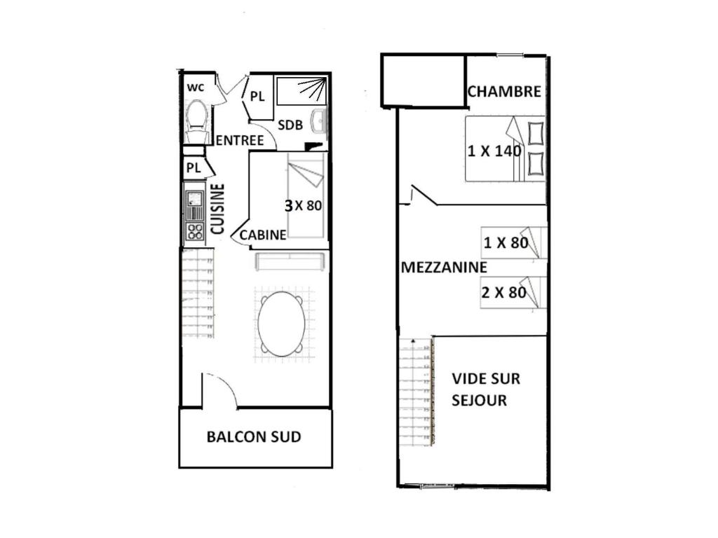 Appartement 2 pièces mezzanine Les Saisies 8 pers. - 2