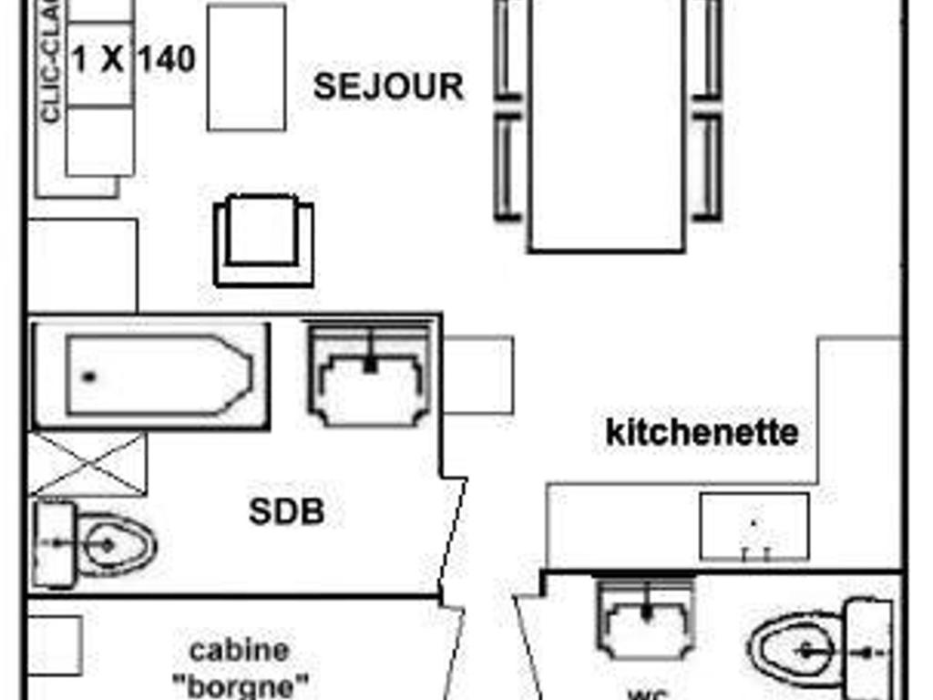 Appartement 2 pièces Les Saisies, 6 pers., balcon sud - 4