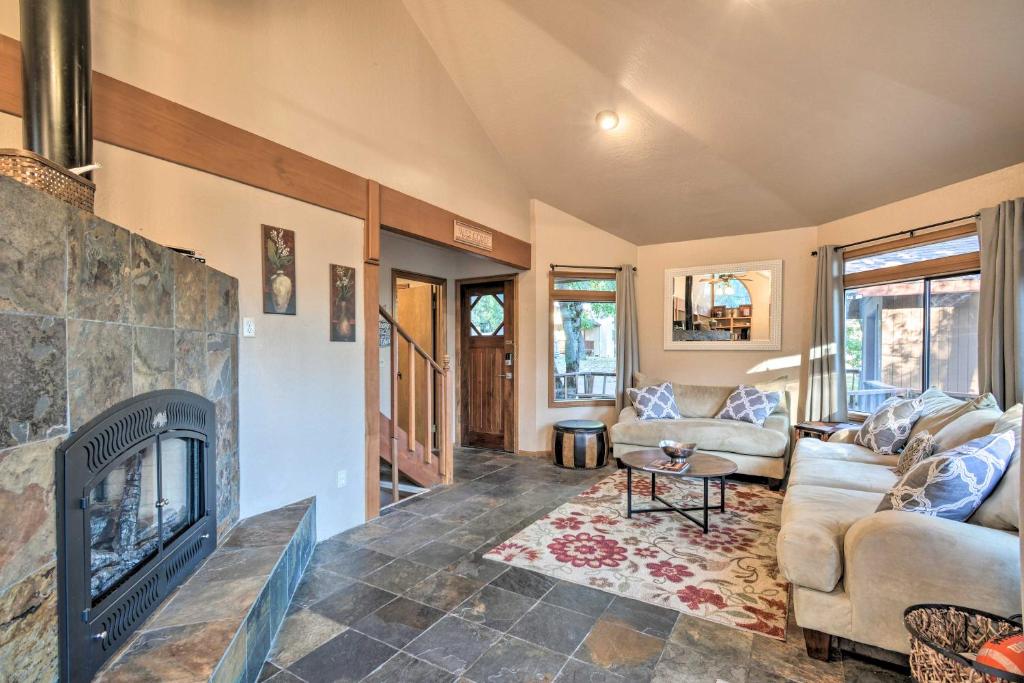 Deck and Grill Mtn Haven in Stanislaus Natl Forest, Arnold