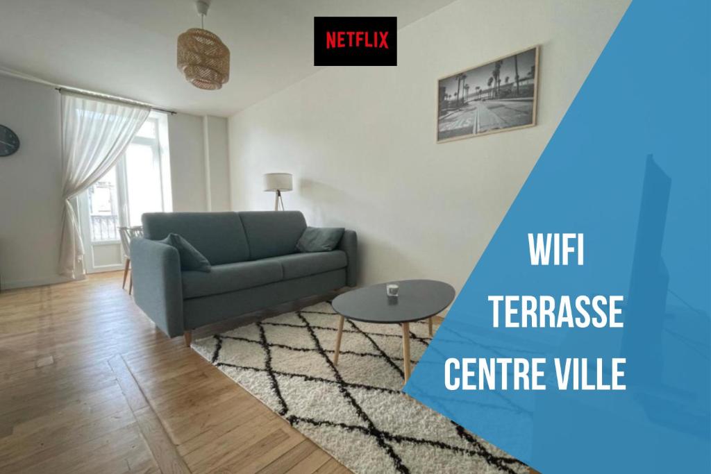 Superbe T2 Neuf Centre Ville Wifi Terrasse Netflix - 1