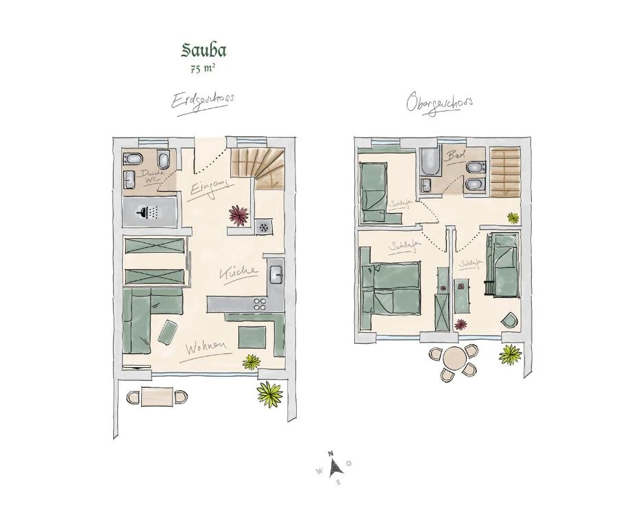 Ferienwohnungen "Zur Wally", Apartment Sauba - 2