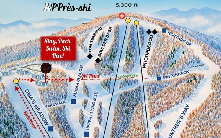 APPresSki - 5 bed Ski in Ski out - 50 Steps to Ski Sugar Mountain Slopes, Sugar Mountain