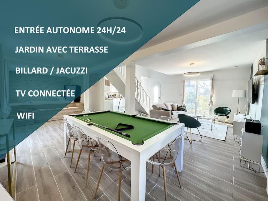 La Maison Du Val : Jacuzzi - Billard - Jardin - Standing - Wifi- Parking
