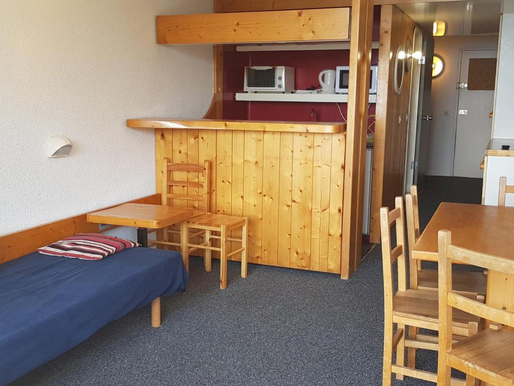 Studio 5 pers, vue montagnes, balcon, Arc 1800 - FR-1-411-353 - 2