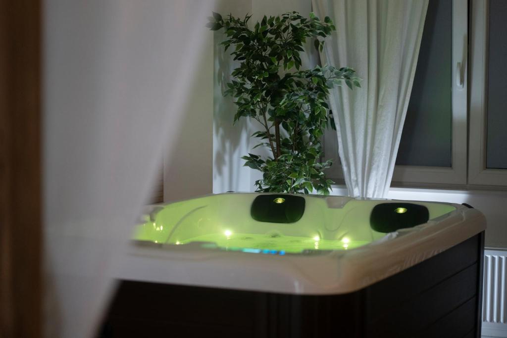 Spa privatif avec jacuzzi et sauna liège