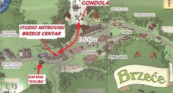Brzeće Center Studio Mitrovski Gondola 300m - 2