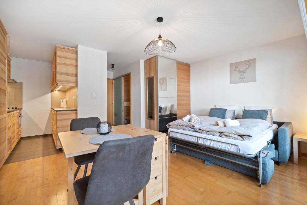 Charmant studio rénové situé dans les bains d'Ovronnaz, immeuble les Sources - 4
