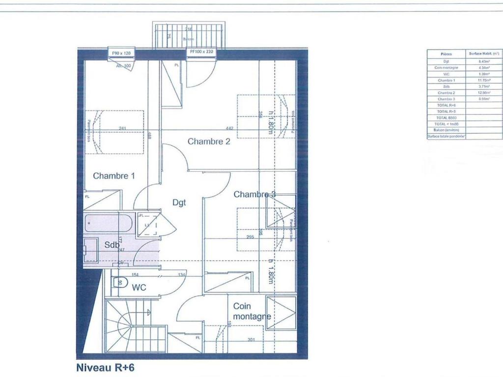 **Charmette: Duplex 4 Pièces, 8 Pers, 3 Ch, Parking Souterrain, Balcon** - FR-1-291-883 - 4