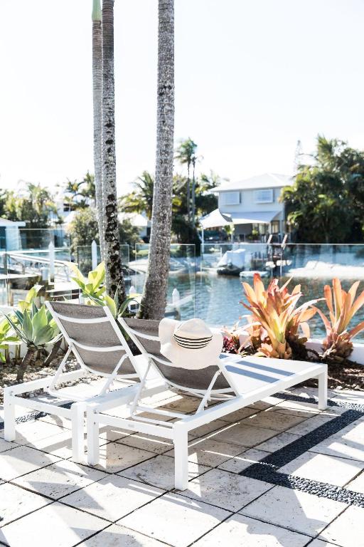 The River House includes a private beach jetty and pool, Noosa Heads