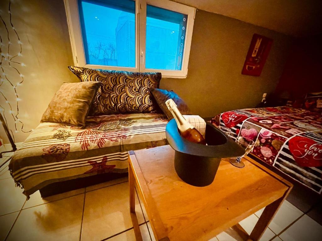 Résidence CAENEE, le dépaysement Naturiste en été avec l'atypique studio climatisé "vintage" en sous pente, sa "paillote" avec jacuzzi, entouré de verdure, planchagrill, transats, vélos gratuits, wifi 5G, Travel Proud LGBTQI, chiens admis - 3