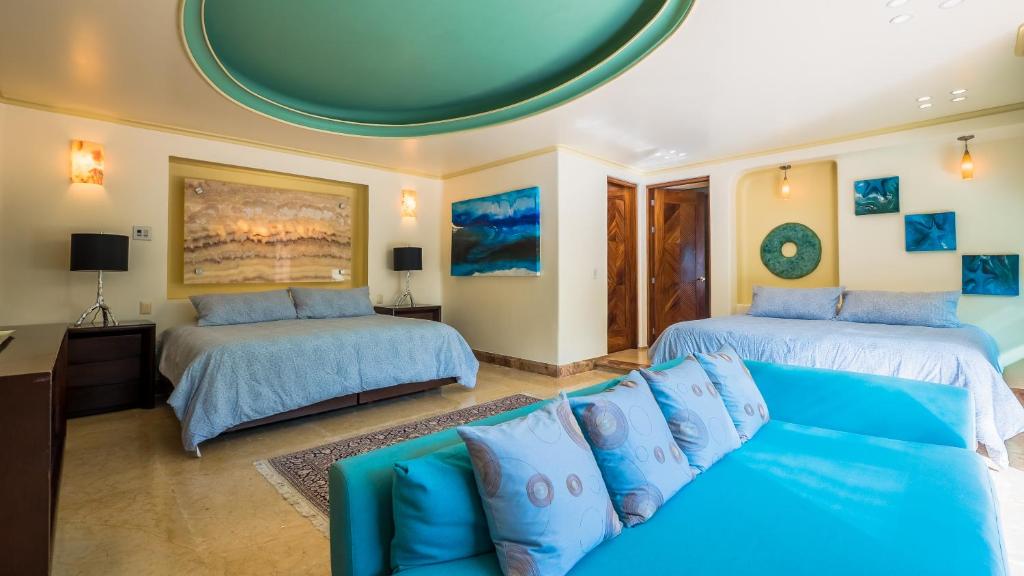 Photo 4 of Luna Suite with two king size beds, with walk out terrace overlooking the beach