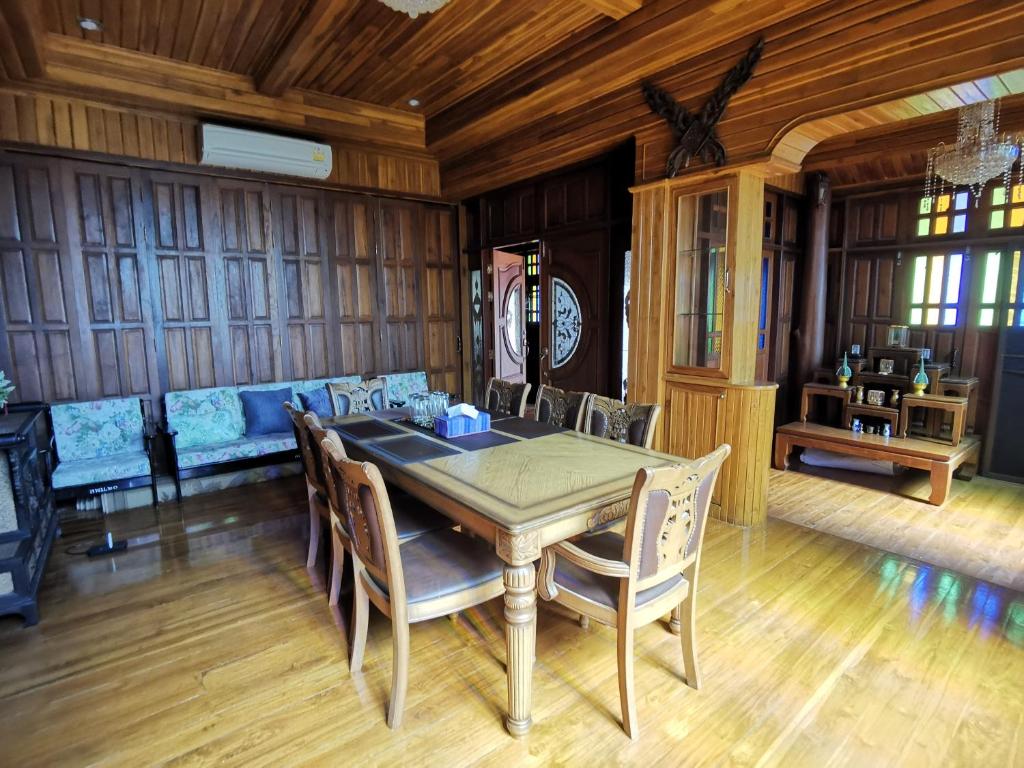 Thai traditional wooden house