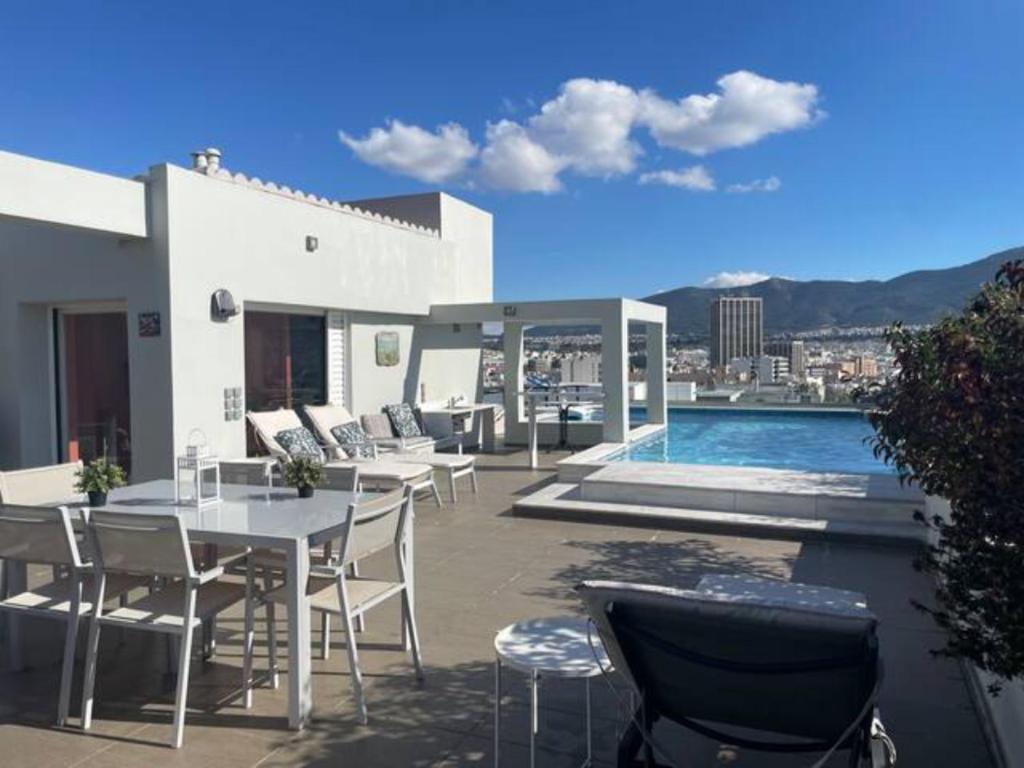 Lycabettus penthouse, panorama roof garden & pool photo