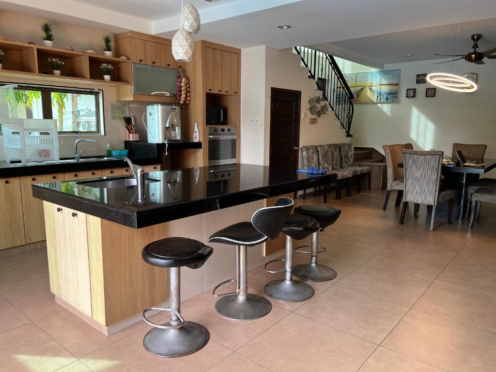 Kitchen, Melaka Beachfront Villa with Pool in Malacca
