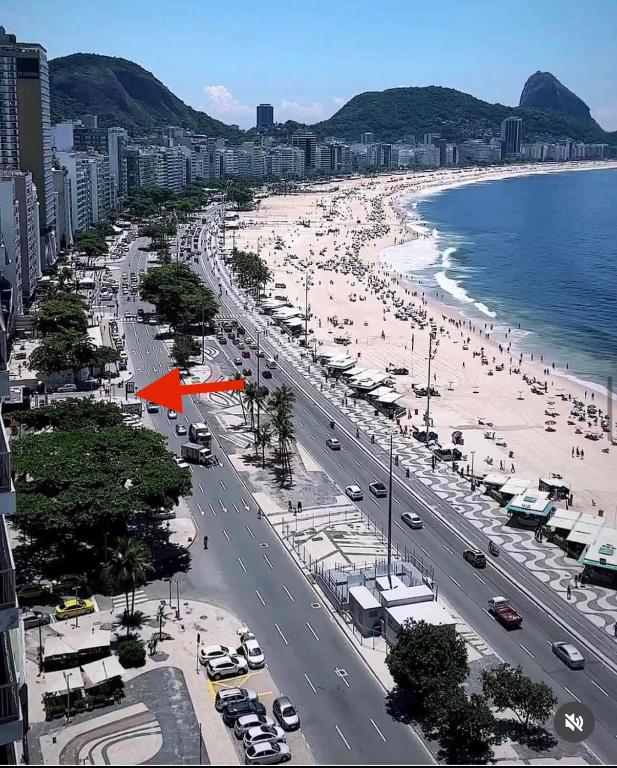 Apartamento beira-mar no coracao de copacabana 전경