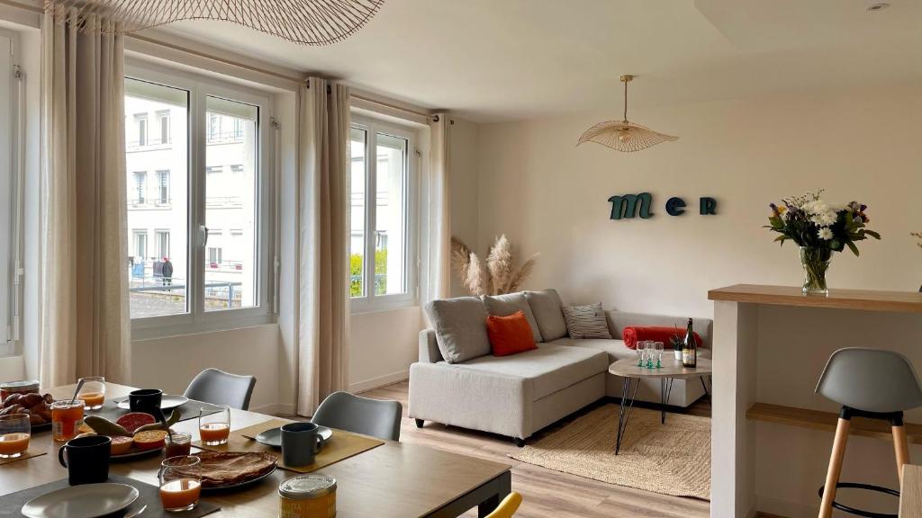 Grand appartement familial - 3 chambres - Plages & Centre à pied - 4
