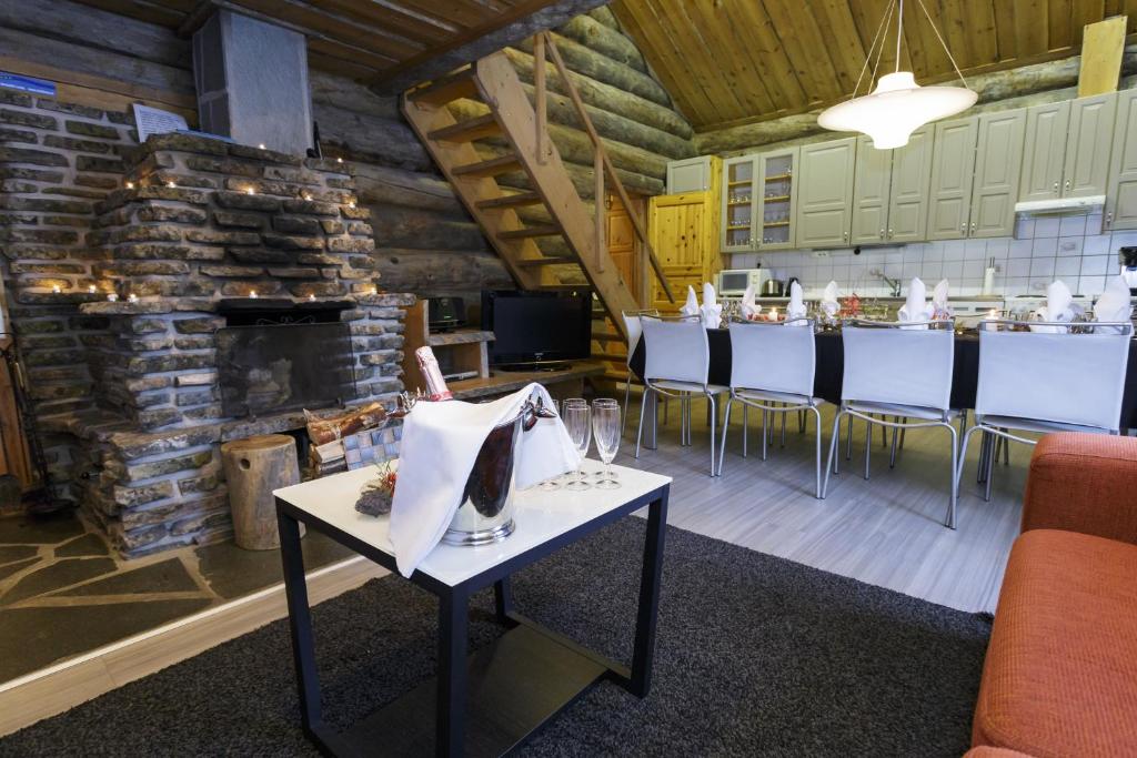 Kitchen, Levikaira Apartments - Log Cabins in Levi