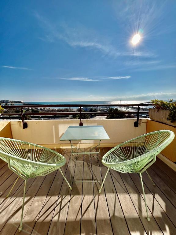 Superbe T2 avec Terrasse et vue su mer Quartier des Quilles à Sète - 2
