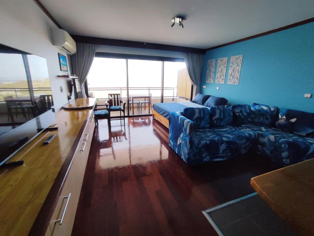 Blue Moana Studio Papeete - Sea View, AC, Fast Wifi, Pool, Gym, Papeete