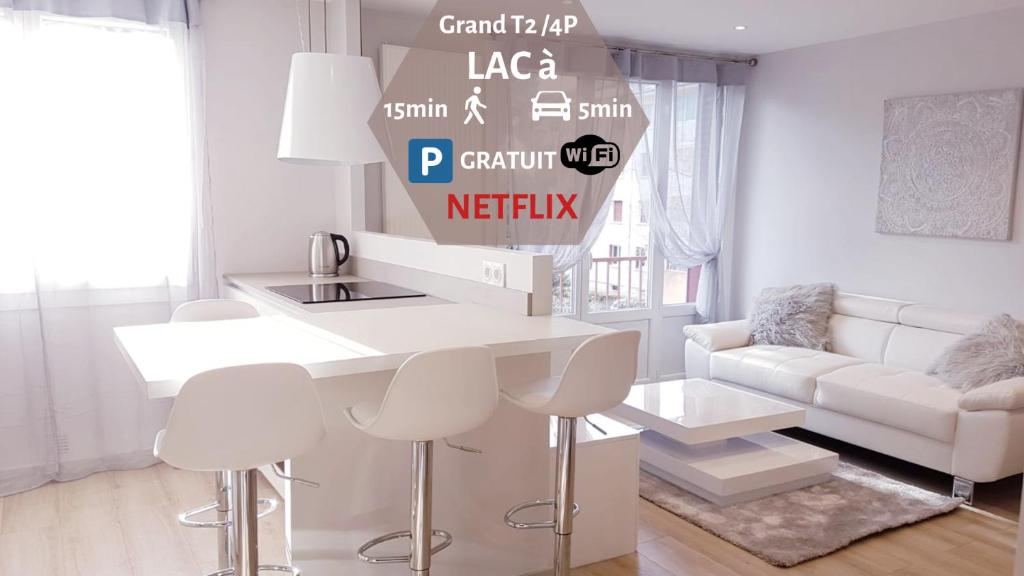 Le White Cosy à 5 minutes du Lac avec parking privatif gratuit - 1