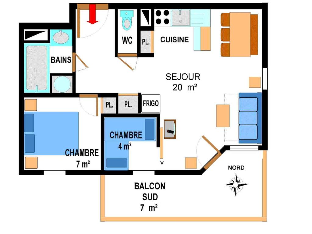 Appartement spacieux à Lanslevillard avec balcon et parking - FR-1-508-51 - 2