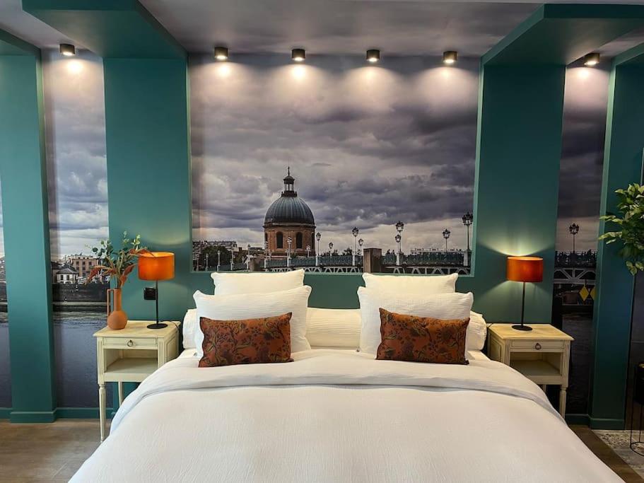 Suite Garonne - baignoire balnéo duo à bulles - Luxe et charme - climatisation, Eyrans