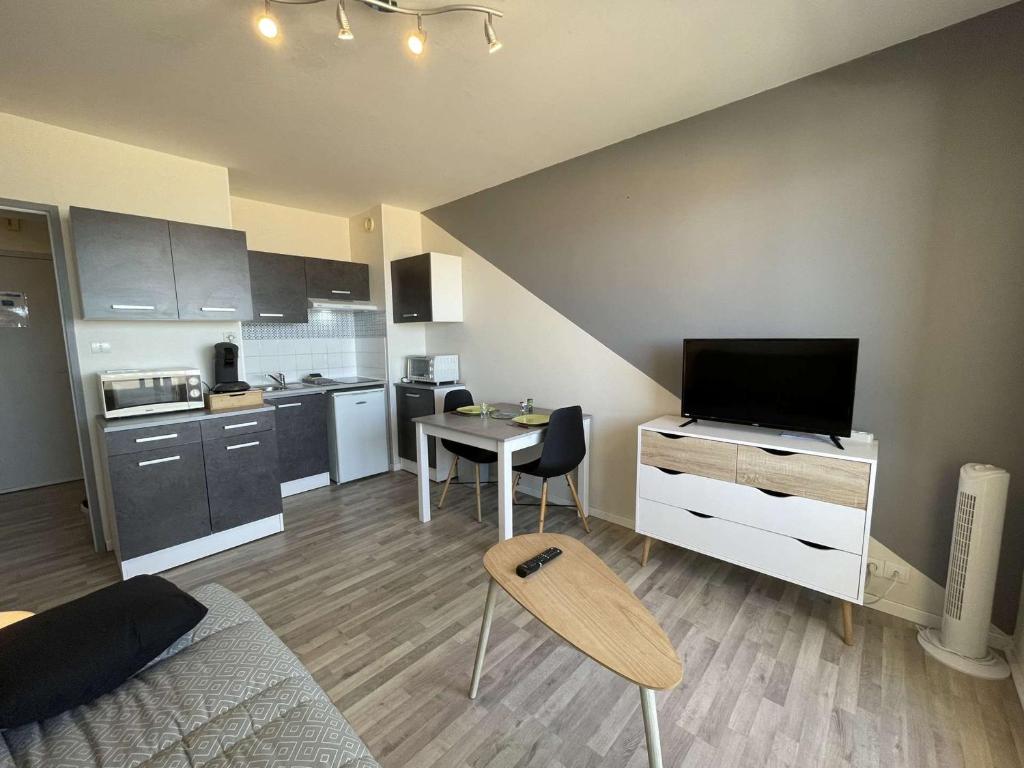 Studio rénové, 2 couchages, mer, commerces, 6e étage, TV, balcon, animaux admis - FR-1-224C-138 - 5
