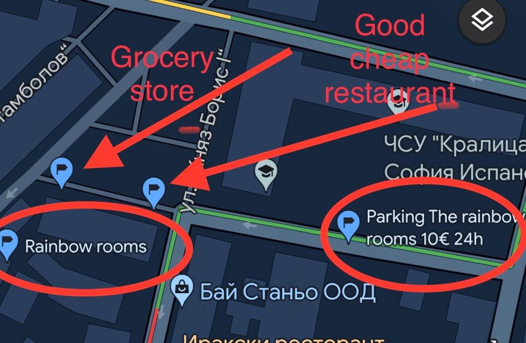The rainbow 1 & free motorcycle parking photo