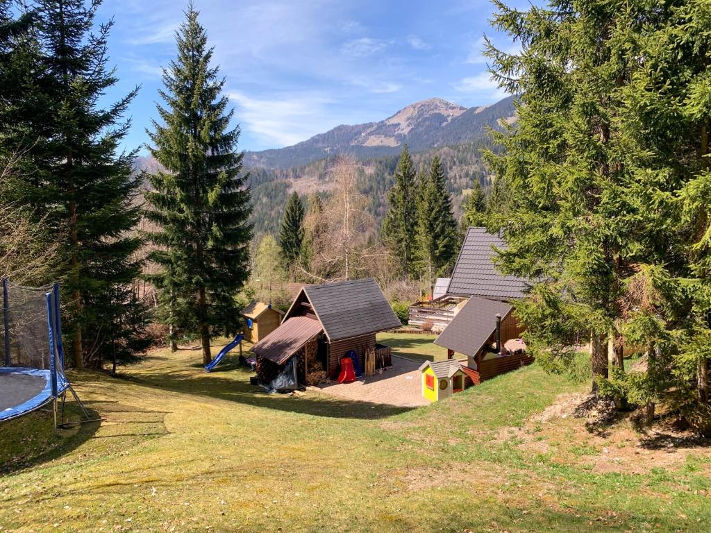 Dwarfs cabin overlooking Julian Alps near Bled, Jesenice