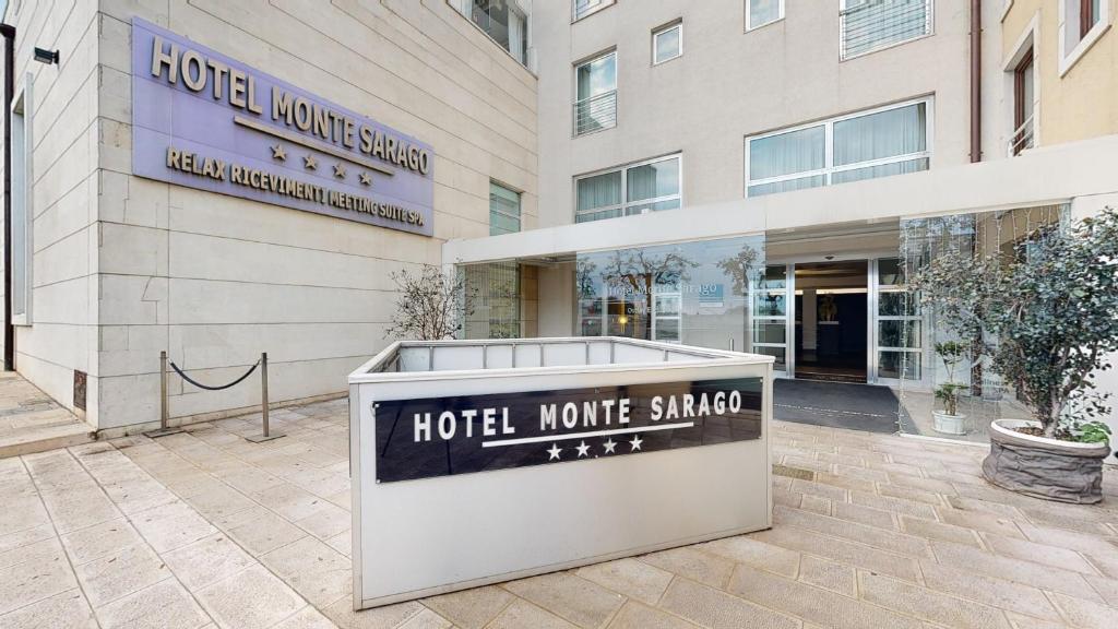 Hotel Monte Sarago facade with Ostuni old town in background