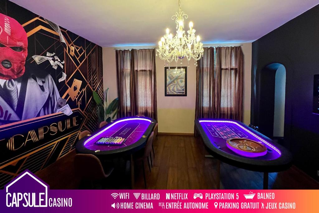 Capsule Casino - Jacuzzi - billard - Netflix - Console & Jeux